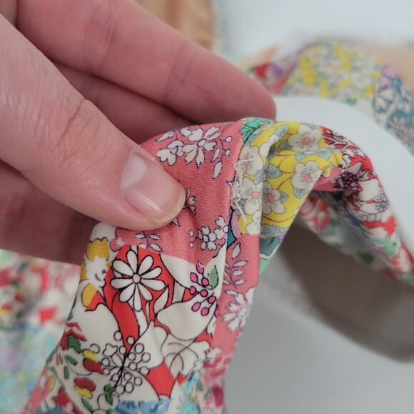 J Crew Belted Liberty Patchwork Dream Floral One Piece Bathing Suit 8 - Picture 8 of 13